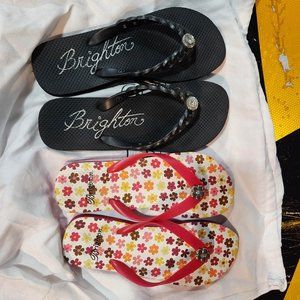 Brighton Flip Flops Size 7 BOGO